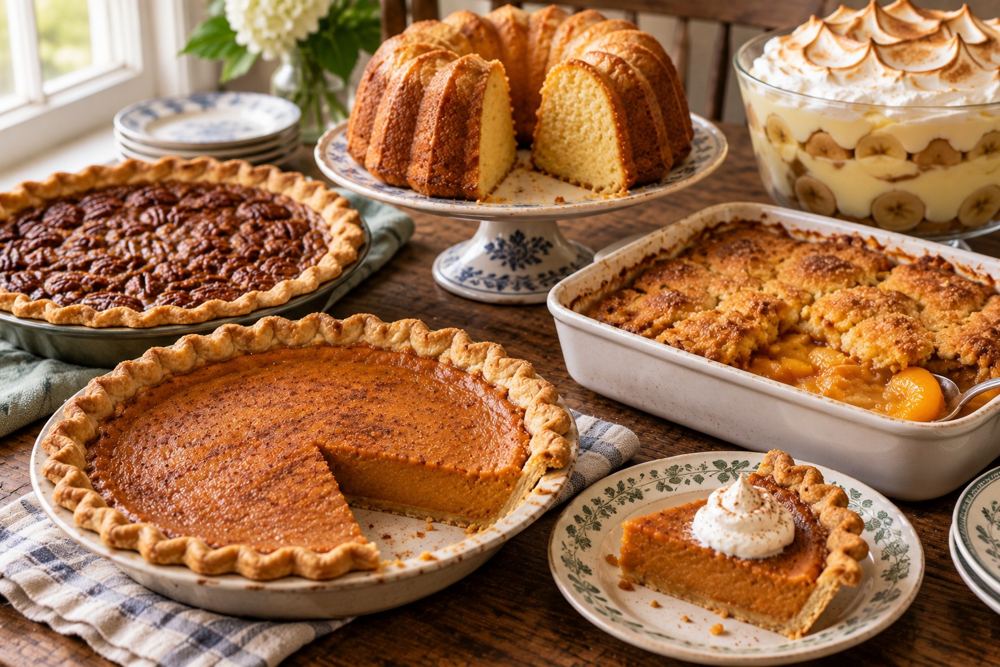 Pies, cakes and puddings