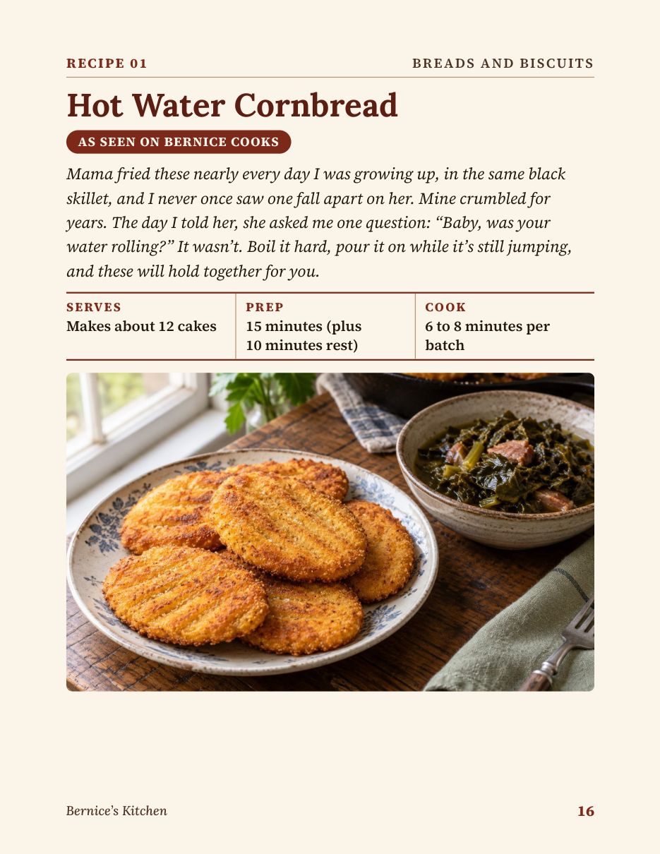Hot Water Cornbread recipe page