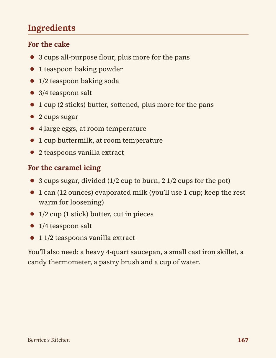 Caramel cake page